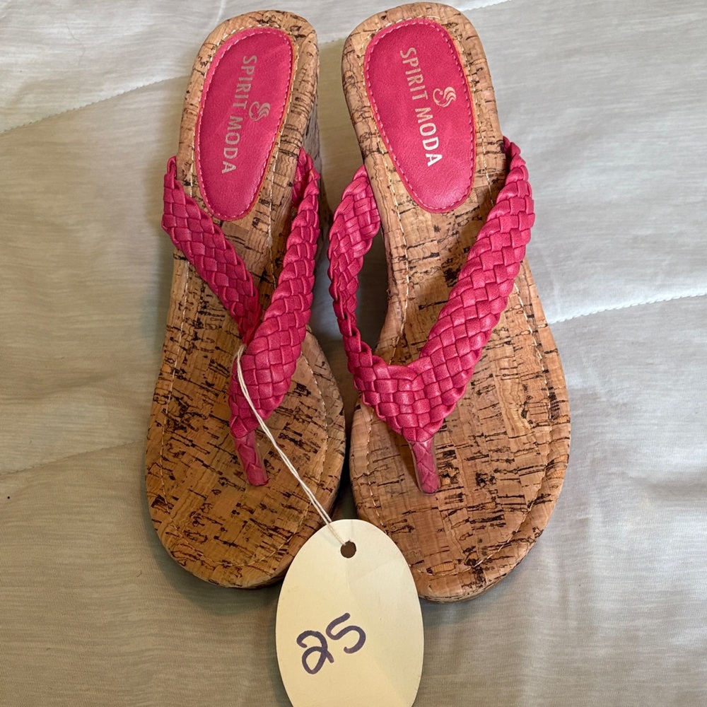 Spirit Moda Fuchsia Woven Sandals Alice-5